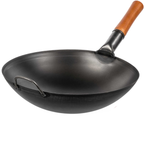 Yosukata Black Carbon Steel Wok Pan — 14“ Woks and Stir Fry Pans