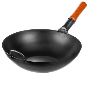 Yosukata Black Carbon Steel Wok Pan – 13,5“ Woks and Stir Fry Pans