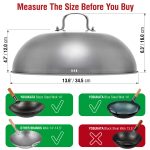 Small Yosukata 13,6-inch Stainless Steel Wok Lid with Tempered Glass Insert – UK