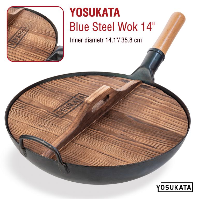 Yosukata 14-inch Wooden Wok Lid with Carbonized Finish – UK
